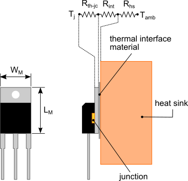 mosfet heat sink thermal resistance diagram